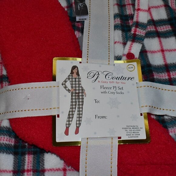 PJ Couture 2 Piece Multi Color Winter Pajamas Plaid Size M - Picture 5 of 5